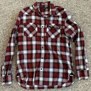 Banana Republic Tailored Slim Fit long sleeve pearl snap